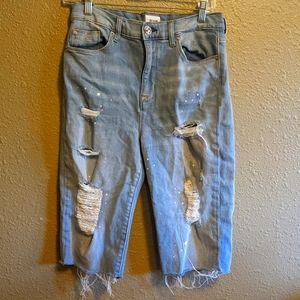 Hudson long denim shorts